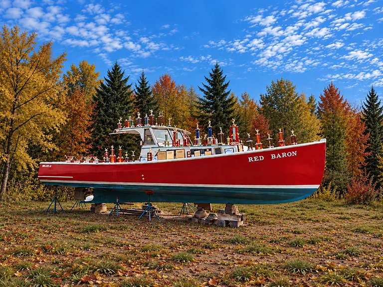 The famous Red Baron, a 32 Holland, dominated lobster boat racing for many years.